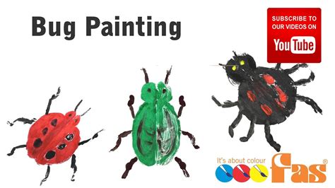 paint insects bugs ladybug  folding painted paper easy