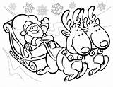 Trineos Noel Reindeer Papai Sleigh Rudolph Claus Navideños Printables sketch template