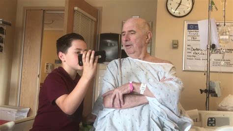 Grandson Cheers Up Grandpa In Hospital With Music And Dancing