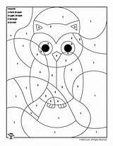Pages Woojr Preschoolers Woo Sheets Eule Kleuren Squirrel Nummers sketch template