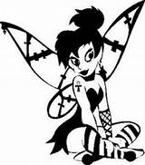 Tinkerbell Punk Pages Coloring Disney Goth Gothic Tinker Colouring Choose Board sketch template