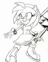 Amy Rose Pages Coloring Old Deviantart Color Printable Girls Coloringtop sketch template