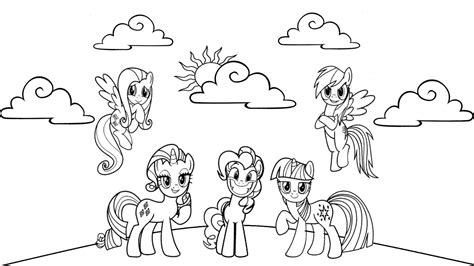 pony friendship  magic coloring pages  getdrawings