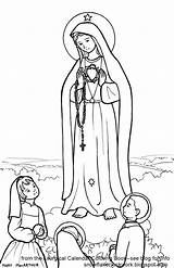 Fatima Lady Coloring Pages Lourdes Clipart Mary Catholic Colouring Drawing Rosary Kids Blessed Clip Children Sheets Mother Color Snowflake Clockwork sketch template