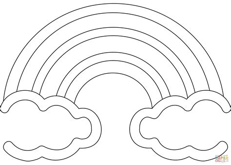 rainbow  clouds coloring page  printable coloring pages