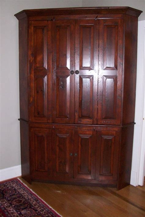 large corner cabinet  bi fold pocket doors furniture   barn