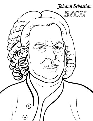 bach coloring page coloring pages  coloring colouring pages