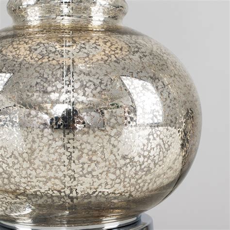 Extra Large Mercury Glass Sculptured Design Table Lamp