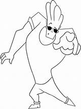 Bravo Johnny Coloring Pages Cartoon Network Kids Cartoons Printable Pointing Pose Hands Color Poses Choose Board sketch template