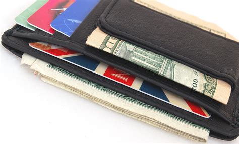 leather money clip credit card holder id wallet engraved surveys