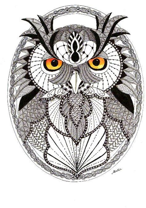 healing  zentangle owl  owl pictures colorful pictures