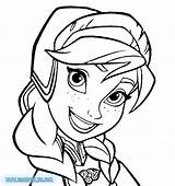 Frozen Coloring Pages Disney Printable Anna sketch template