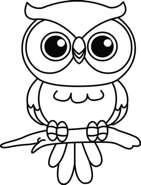 baby owl coloring page   gambrco