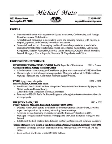 banker resume