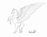 Pegasus Sketch Coloring sketch template