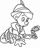Pinocchio Coloring Jiminy Wecoloringpage sketch template