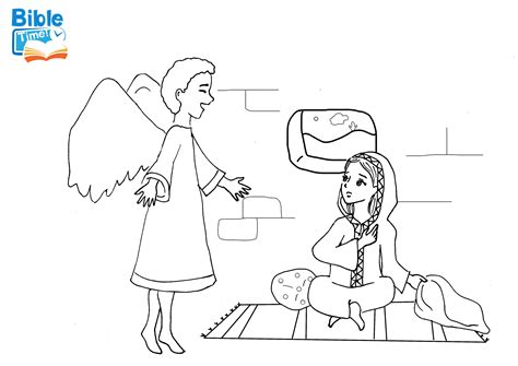 angel visits mary page preschool coloring pages