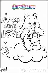 Care Coloring Bear Pages Kids Bears Adult Colouring Color Sheets Printable Carebear Valentine Cheer Book Cute Colors Teamcolors Books Vintage sketch template