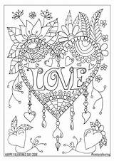Coloring Pages Adult Valentines Printable Colouring Mandala Book Adults Dream Kids Valentine Coloriage Choose Board Sunflower Books Colorier Dessin Vpweb sketch template