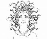 Medusa Coloring Monsters Popular sketch template
