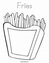 Fries Coloring Built California Usa sketch template