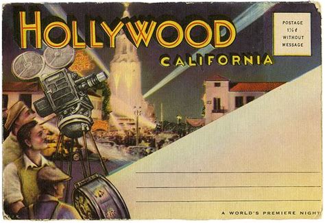 vintage hollywood postcard vintage hollywood hollywood california