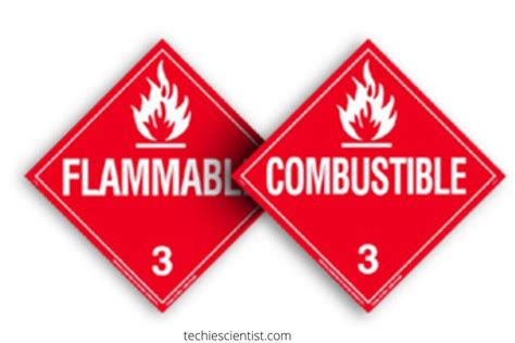combustible  flammable    difference techiescientist