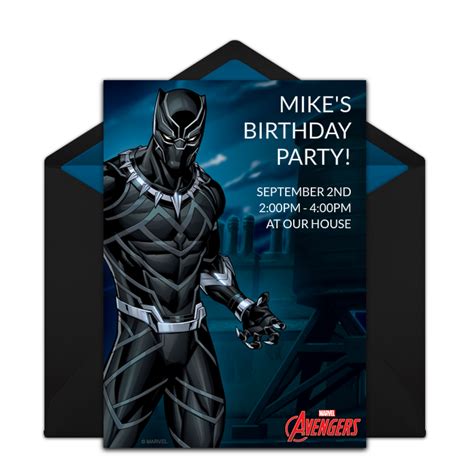 avengers black panther invitations black panther black panther