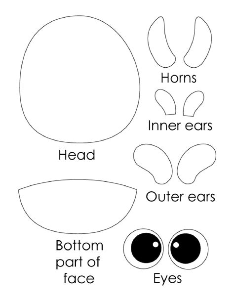 printable  ears printable templates