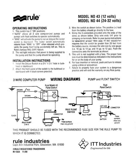 wiring diagram  rule  automatic bilge pump