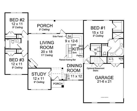 traditional house plans  open floor plan cottage house plans