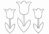 Flower Tulips Tulip Tulpen Basteln Schablonen Malvorlagen Frühling Blume Weihnachten Fensterbilder Coloriages Applique Tulipan Tulipes Gabarit Petal Frühlingsblumen Schablone Fleurs sketch template