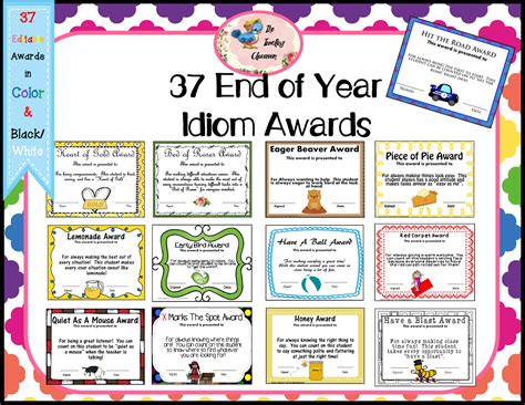 End Of The Year Idiom Awards Win A Set Thetravelingclassroom