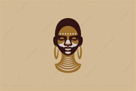 african tribe woman logo