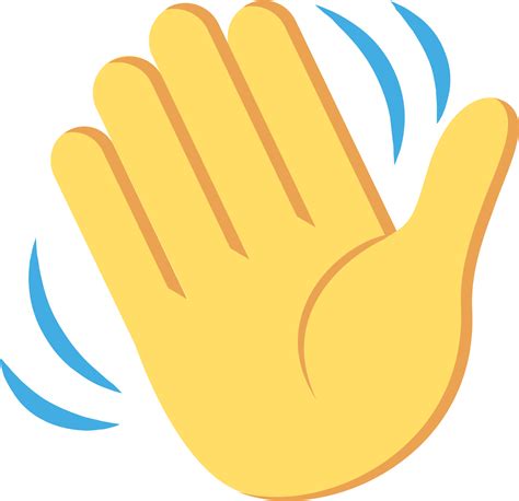 open waving hand emoji svg png image   background