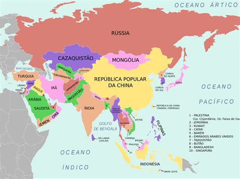 paises de asia mapa