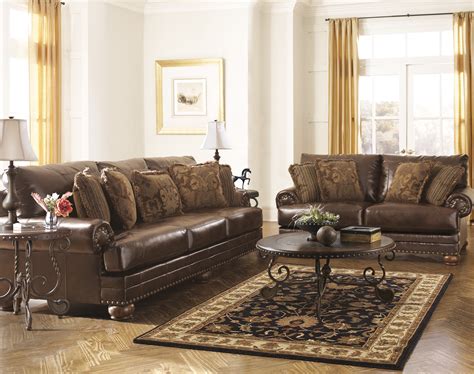 cheap ashley furniture leather sofa sets  glendale ca