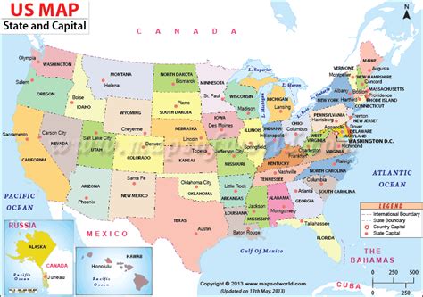 maps on different themes and facts for usa