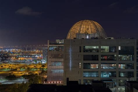 The San Diego Central Public Library At Night