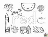Coloring Color Red Pages Name Names Colors Learning Crayon Worksheets Preschool Create Printable Activities Make Objects Colouring Worksheet Colour Kindergarten sketch template