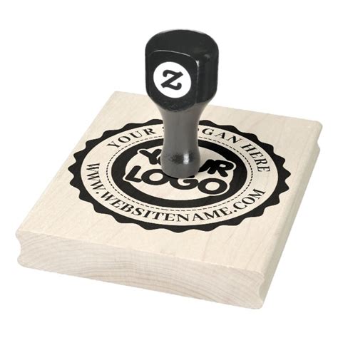 custom business logo large rubber stamp zazzlecom