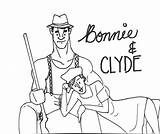 Clyde Bonnie Template sketch template
