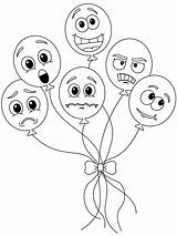 Emotions Balloons Emotion Worksheets Regulation Ballons sketch template