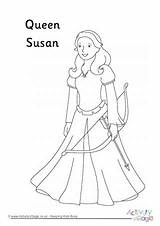 Colouring Susan Queen Narnia Pages Lucy sketch template