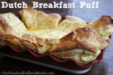 recipe dutch breakfast puff   dollars  month