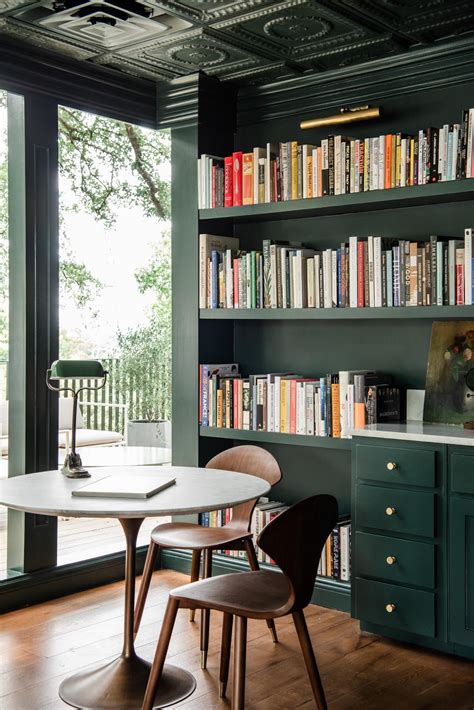 joanna gaines transformed  magnolia office    world library home green library