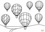 Air Coloring Hot Balloons Pages Balloon Simple Printable Drawing sketch template