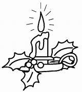 Christmas Candle Coloring Pages Coloringpages1001 Kleurplaat sketch template