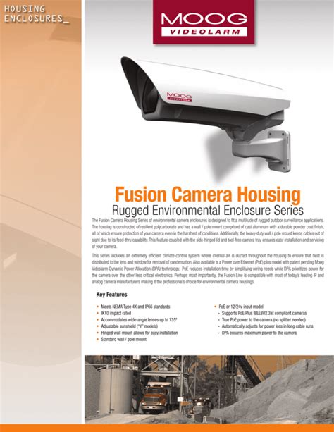 fusion camera housing security camera systems