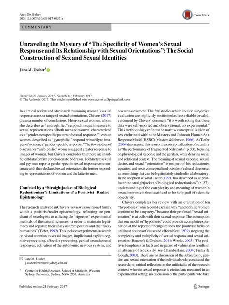 pdf unraveling the mystery of the specificity of women